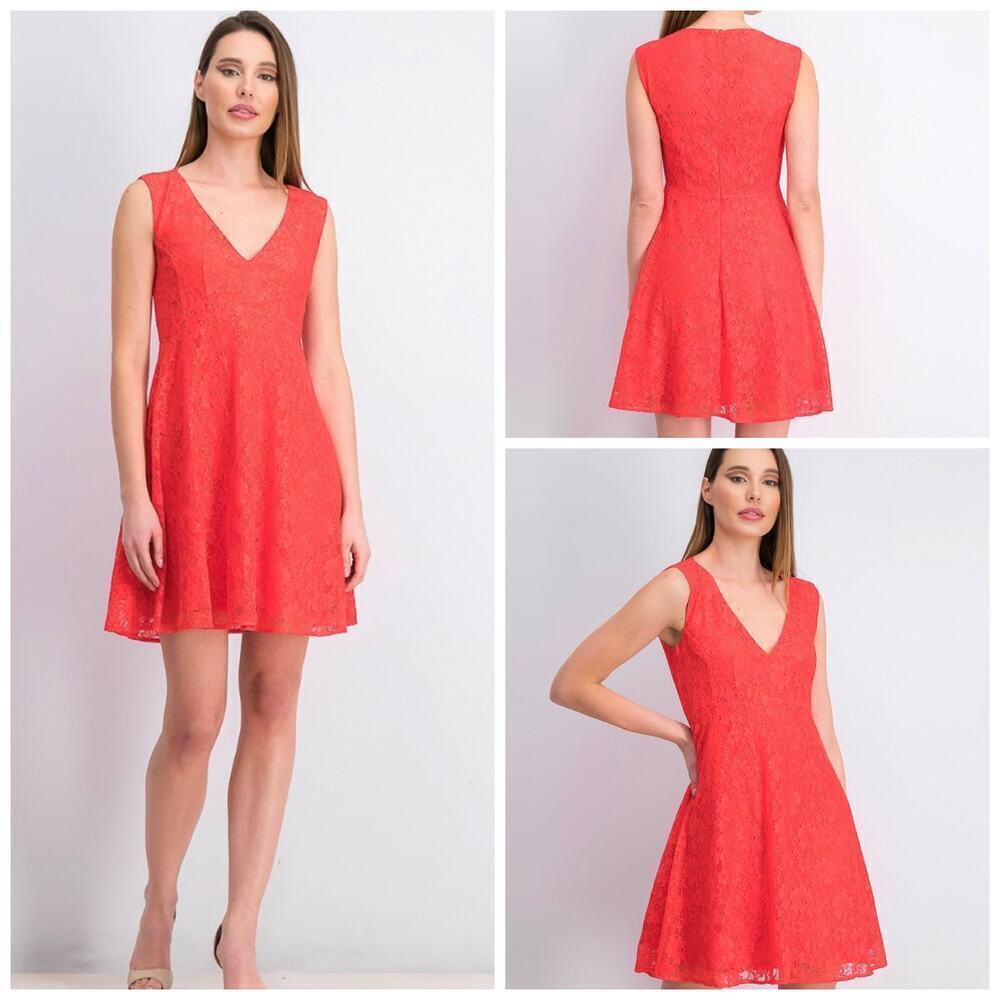 French Connection Austin Pink Eso Lizzie Ruth Lace Dress Women’s Size 2 NEW